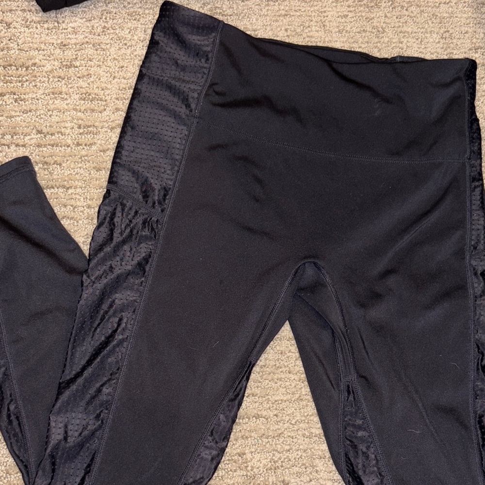 Black Leggings with Mesh Detail Fabletics